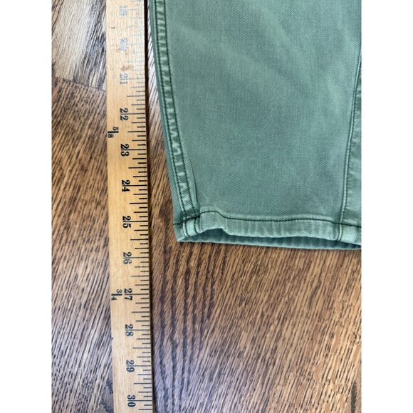 Spanx‎ Womens Green Twill Stretch Cargo Ankle Pants Size 1XP Army Spring Pockets - Picture 14 of 15